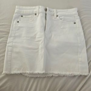 White jean skirt